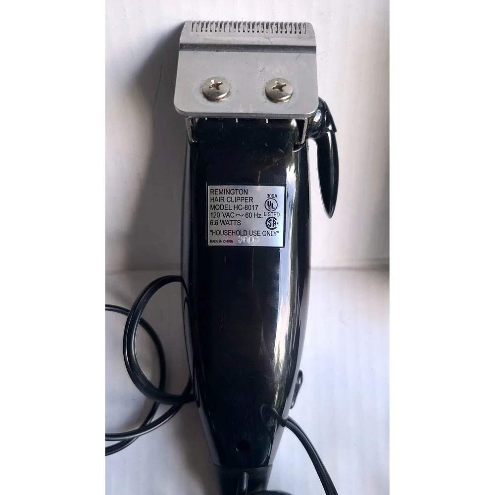 Remington Precision Hair Clipper HC-8017 Corded Slvr/Blk Grooming Kit Case VIDEO